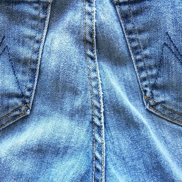 MOTHER High Waisted Looker Ankle Fray Not Rough Enough Skinny Jeans Womens 23 - Picture 10 of 13